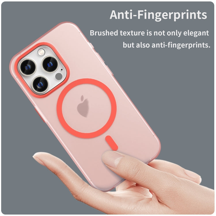 For iPhone 16 Pro MagSafe Frosted Translucent TPU + PC Full Coverage Phone Case(Red) - iPhone 16 Pro Cases by buy2fix | Online Shopping UK | buy2fix