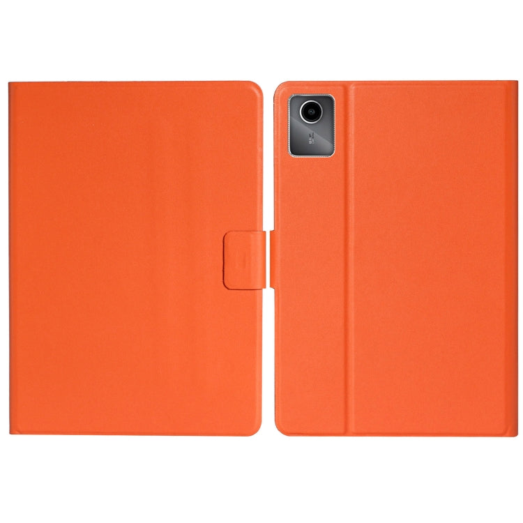 For Lenovo Tab M11/ Xiaoxin Pad 11 2024 Pure Color Smart Leather Tablet Case(Orange) - Lenovo by buy2fix | Online Shopping UK | buy2fix