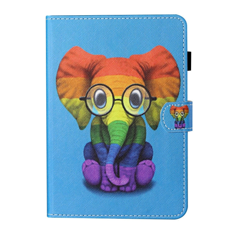 For Lenovo Tab M11/ Xiaoxin Pad 11 2024 Coloured Drawing Stitching Smart Leather Tablet Case(Colorful Elephant) - Lenovo by buy2fix | Online Shopping UK | buy2fix