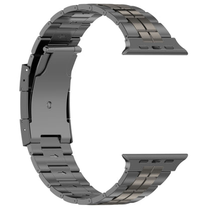 For Apple Watch Series 9 41mm Tortoise Buckle Titanium Steel Watch Band(Grey) - Watch Bands by buy2fix | Online Shopping UK | buy2fix