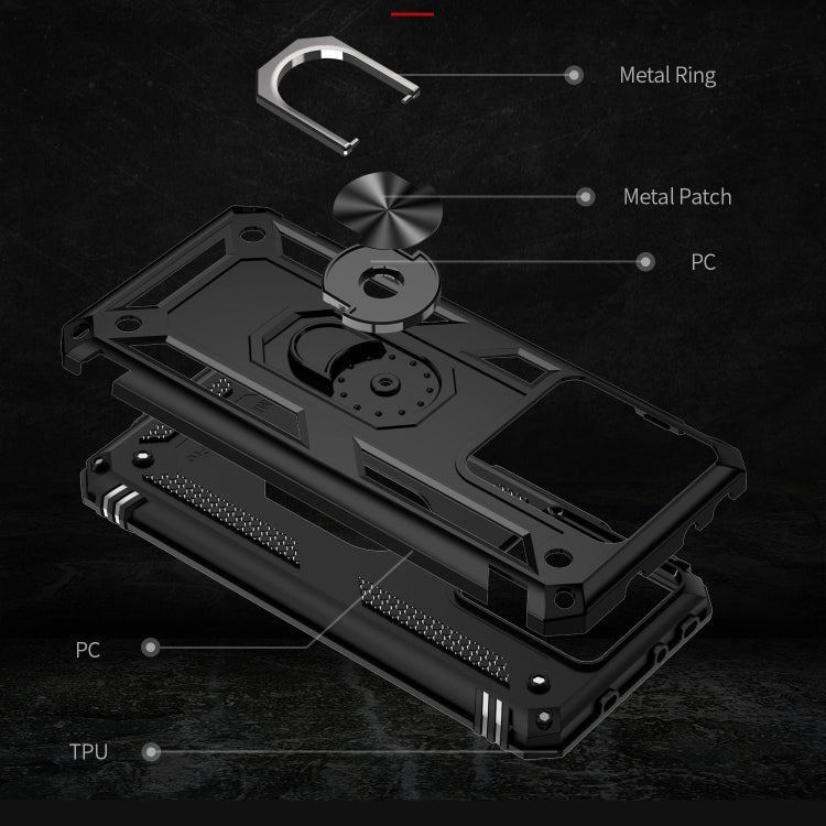 For Xiaomi 13T/13T Pro Shockproof TPU + PC Phone Case with Holder(Black) - Xiaomi Cases by buy2fix | Online Shopping UK | buy2fix