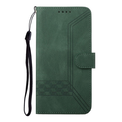 For Xiaomi Redmi K70 Cubic Skin Feel Flip Leather Phone Case(Green) - K70 Cases by buy2fix | Online Shopping UK | buy2fix