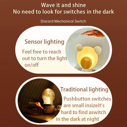 Moonlight Smart Sensing Bear Lamp Supports Bluetooth Speaker Wireless Charging - Night Lights by buy2fix | Online Shopping UK | buy2fix