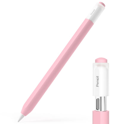 For Apple Pencil (USB-C) Transparent Jelly Stylus Protective Cover(Pink) - Pencil Accessories by buy2fix | Online Shopping UK | buy2fix