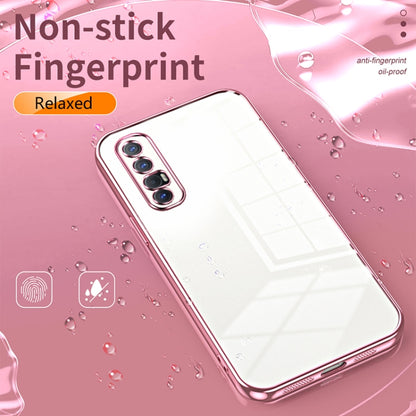 For OPPO Reno3 Pro Transparent Plating Fine Hole Phone Case(Transparent) - OPPO Cases by buy2fix | Online Shopping UK | buy2fix