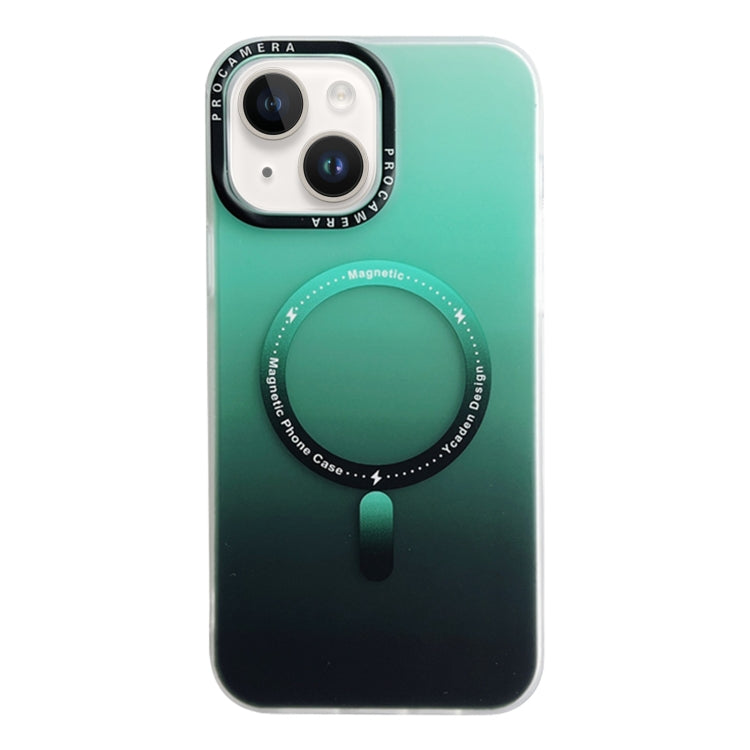 For iPhone 13 MagSafe IMD Gradient PC Hybrid TPU Phone Case(Green) - iPhone 13 Cases by buy2fix | Online Shopping UK | buy2fix