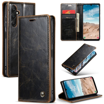 For Samsung Galaxy A25 CaseMe 003 Crazy Horse Texture Flip Leather Phone Case(Coffee) - Galaxy Phone Cases by CaseMe | Online Shopping UK | buy2fix