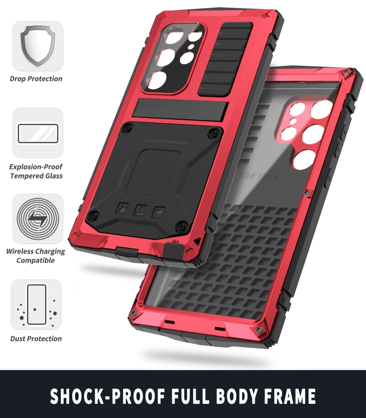For Samsung Galaxy S24 Ultra 5G R-JUST Life Waterproof Dustproof Shockproof Phone Case(Red) - Galaxy S24 Ultra 5G Cases by R-JUST | Online Shopping UK | buy2fix