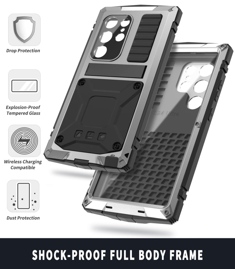 For Samsung Galaxy S24 Ultra 5G R-JUST Life Waterproof Dustproof Shockproof Phone Case(Silver) - Galaxy S24 Ultra 5G Cases by R-JUST | Online Shopping UK | buy2fix
