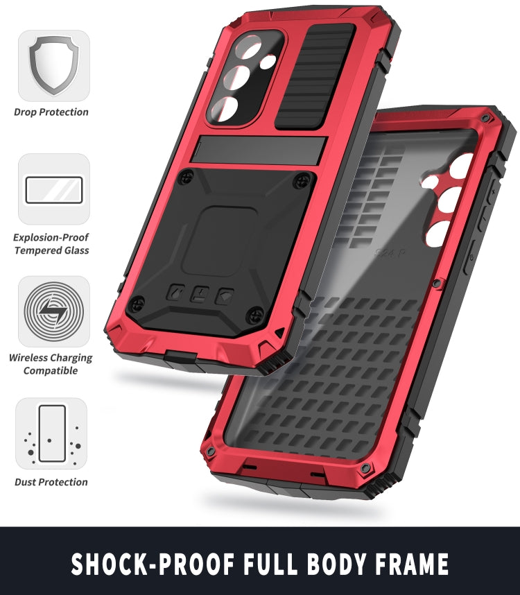 For Samsung Galaxy S24+ 5G R-JUST Life Waterproof Dustproof Shockproof Phone Case(Red) - Galaxy S24+ 5G Cases by R-JUST | Online Shopping UK | buy2fix