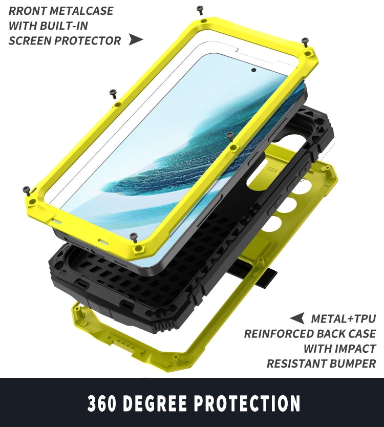 For Samsung Galaxy S24+ 5G R-JUST Life Waterproof Dustproof Shockproof Phone Case(Yellow) - Galaxy S24+ 5G Cases by R-JUST | Online Shopping UK | buy2fix