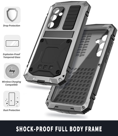 For Samsung Galaxy S24+ 5G R-JUST Life Waterproof Dustproof Shockproof Phone Case(Silver) - Galaxy S24+ 5G Cases by R-JUST | Online Shopping UK | buy2fix