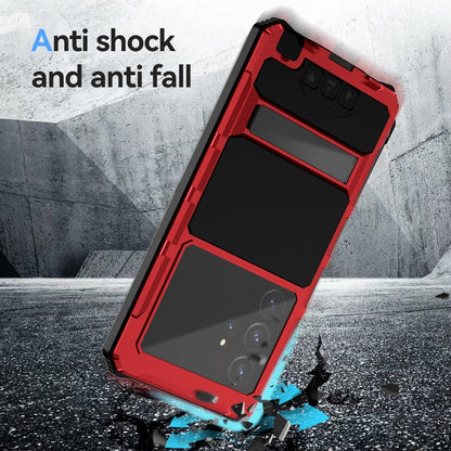 For Samsung Galaxy S24 Ultra 5G R-JUST Life Waterproof Dustproof Shockproof Holder Phone Case(Red) - Galaxy S24 Ultra 5G Cases by R-JUST | Online Shopping UK | buy2fix