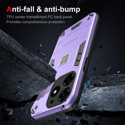 For Tecno Spark 10 Pro 2 in 1 Shockproof Phone Case(Purple) - Tecno Cases by buy2fix | Online Shopping UK | buy2fix