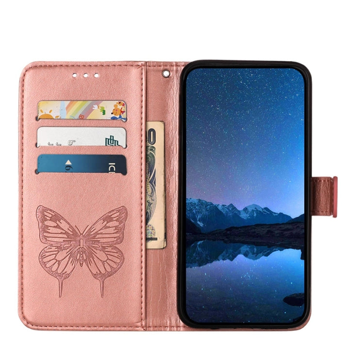 For Xiaomi Redmi K70 / K70 Pro Embossed Butterfly Leather Phone Case(Rose Gold) - K70 Cases by buy2fix | Online Shopping UK | buy2fix