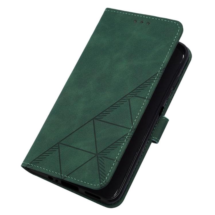 For Motorola Moto G Power 5G 2024 Crossbody 3D Embossed Flip Leather Phone Case(Dark Green) - Motorola Cases by buy2fix | Online Shopping UK | buy2fix