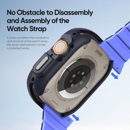 For Apple Watch Ultra 2 49mm / Ultra 49mm DUX DUCIS Bamo Series Hollow PC + TPU Watch Protective Case(Midnight Blue+Blue) - Watch Cases by DUX DUCIS | Online Shopping UK | buy2fix