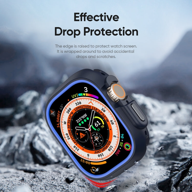 For Apple Watch Ultra 2 49mm / Ultra 49mm DUX DUCIS Bamo Series Hollow PC + TPU Watch Protective Case(Midnight Blue+Blue) - Watch Cases by DUX DUCIS | Online Shopping UK | buy2fix