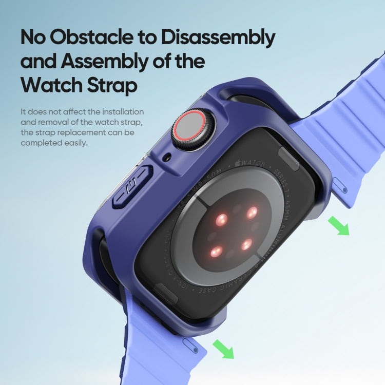 For Apple Watch 4 / 5 / 6 / SE 40mm DUX DUCIS Tamo Series Hollow PC + TPU Watch Protective Case(Transparent Blue) - Watch Cases by DUX DUCIS | Online Shopping UK | buy2fix