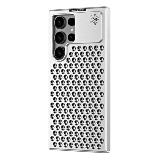 For Samsung Galaxy S24 Ultra 5G R-JUST RJ58 Aromatherapy Metal Cooling Phone Case(Silver) - Galaxy S24 Ultra 5G Cases by R-JUST | Online Shopping UK | buy2fix
