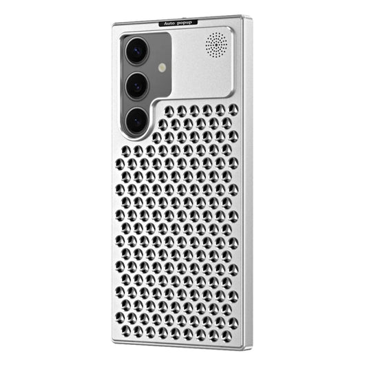 For Samsung Galaxy S24+ 5G R-JUST RJ58 Aromatherapy Metal Cooling Phone Case(Silver) - Galaxy S24+ 5G Cases by R-JUST | Online Shopping UK | buy2fix