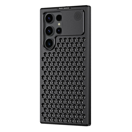 For Samsung Galaxy S23 Ultra 5G R-JUST RJ58 Aromatherapy Metal Cooling Phone Case(Black) - Galaxy S23 Ultra 5G Cases by R-JUST | Online Shopping UK | buy2fix