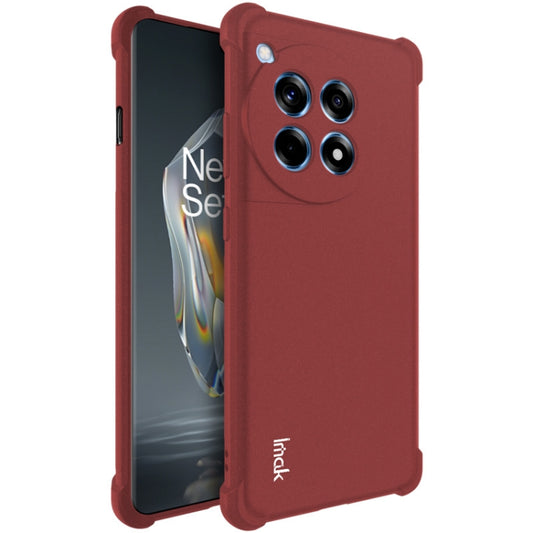 For OnePlus Ace 3 5G imak Shockproof Airbag TPU Phone Case(Matte Red) - OnePlus Cases by imak | Online Shopping UK | buy2fix