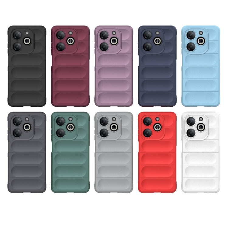 For Infinix Smart 8 Magic Shield TPU + Flannel Phone Case(White) - Infinix Cases by buy2fix | Online Shopping UK | buy2fix