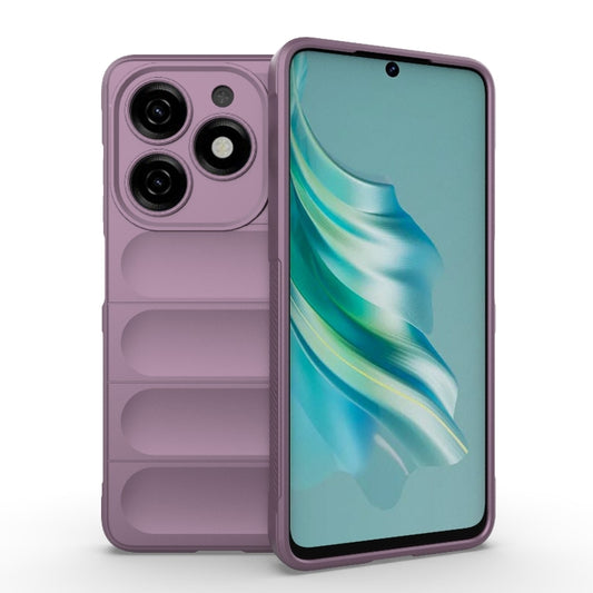 For Tecno Spark 20 Magic Shield TPU + Flannel Phone Case(Purple) - Tecno Cases by buy2fix | Online Shopping UK | buy2fix