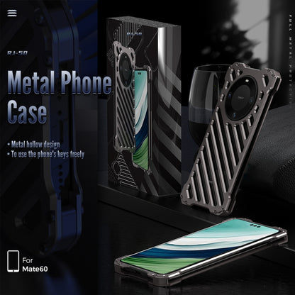 For Huawei Mate 60 R-JUST Breathable Armor Phone Case(Space Grey) - Huawei Cases by R-JUST | Online Shopping UK | buy2fix