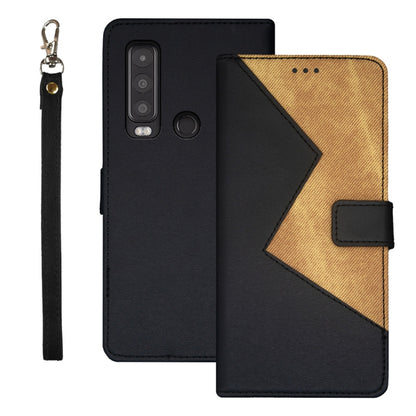 For CAT S75 idewei Two-color Splicing Leather Phone Case(Black) - More Brand by idewei | Online Shopping UK | buy2fix