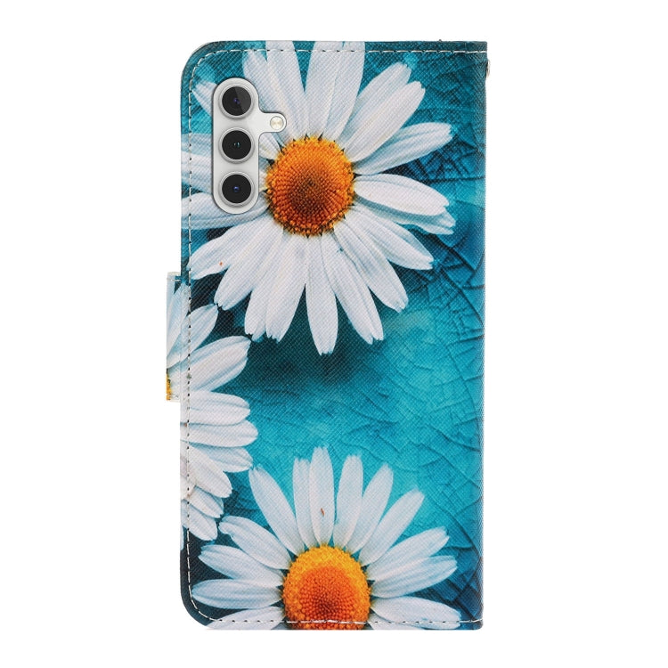 For Samsung Galaxy A55 Colored Drawing Pattern Flip Leather Phone Case(Daisy) - Galaxy Phone Cases by buy2fix | Online Shopping UK | buy2fix