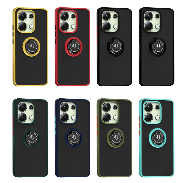 For Xiaomi Redmi Note 13 4G Q Shadow 1 Series TPU + PC Phone Case with Ring(Yellow) - Note 13 Cases by buy2fix | Online Shopping UK | buy2fix