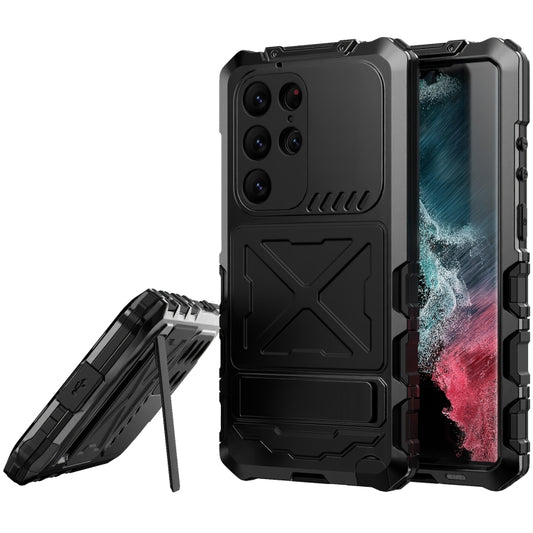 For Samsung Galaxy S24 Ultra 5G R-JUST Life Waterproof Dustproof Shockproof Phone Case(Black) - Galaxy S24 Ultra 5G Cases by R-JUST | Online Shopping UK | buy2fix
