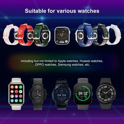 For Apple Watch Series 8 41mm Luminous Colorful Light Silicone Watch Band(Black) - Watch Bands by buy2fix | Online Shopping UK | buy2fix