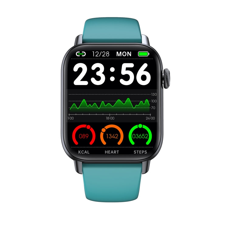 QS08 PRO 1.83 inch BT5.2 Smart Sport Watch, Support Sleep / Heart Rate / Blood Oxygen / Temperature / Blood Pressure Health Monitor(Black+Green) - Smart Watches by buy2fix | Online Shopping UK | buy2fix