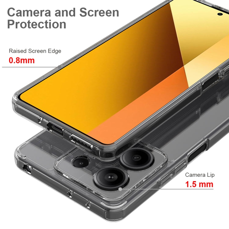 For Xiaomi Redmi Note 13 5G Scratchproof Acrylic TPU Phone Case(Transparent) - Note 13 Cases by buy2fix | Online Shopping UK | buy2fix
