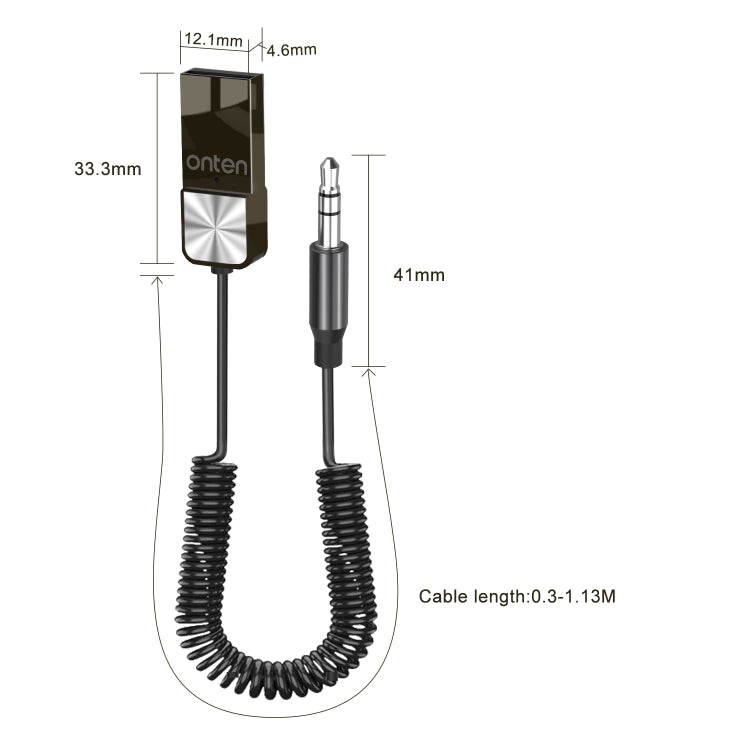 ONTEN OTN-BT101 Wireless Audio Adapter Automatic Connection - Bluetooth Adapters by Onten | Online Shopping UK | buy2fix