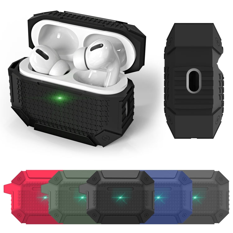 For AirPods 3 Wireless Earphones Shockproof Armor Silicone Protective Case(Dark Green) - For AirPods 3 by buy2fix | Online Shopping UK | buy2fix