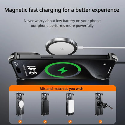 For iPhone 14 Pro MagSafe Magnetic Frameless Holder Phone Case(Black) - iPhone 14 Pro Cases by buy2fix | Online Shopping UK | buy2fix