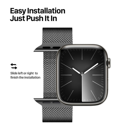 For Apple Watch SE 2023 44mm DUX DUCIS Milanese Pro Series Stainless Steel Watch Band(Black) - Watch Bands by DUX DUCIS | Online Shopping UK | buy2fix