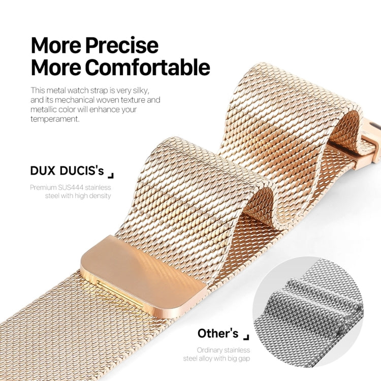 For Apple Watch SE 2022 44mm DUX DUCIS Milanese Pro Series Stainless Steel Watch Band(Gold) - Watch Bands by DUX DUCIS | Online Shopping UK | buy2fix