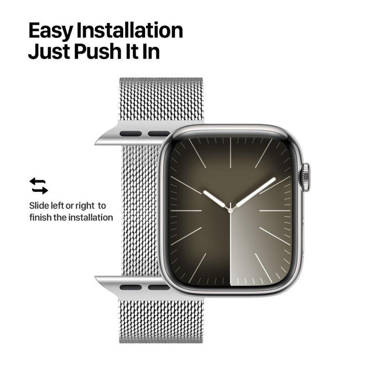 For Apple Watch SE 2022 44mm DUX DUCIS Milanese Pro Series Stainless Steel Watch Band(Silver) - Watch Bands by DUX DUCIS | Online Shopping UK | buy2fix