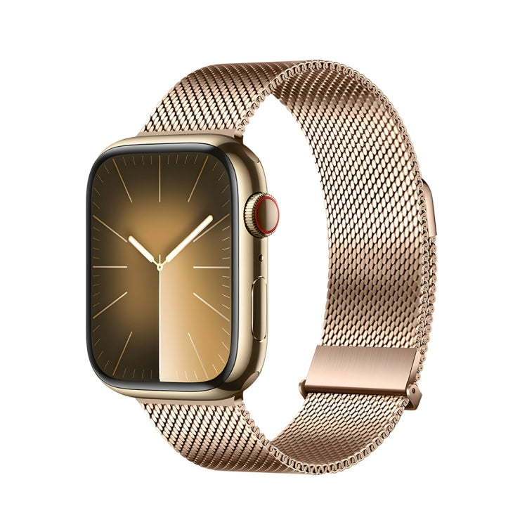 For Apple Watch Series 7 41mm DUX DUCIS Milanese Pro Series Stainless Steel Watch Band(Gold) - Watch Bands by DUX DUCIS | Online Shopping UK | buy2fix