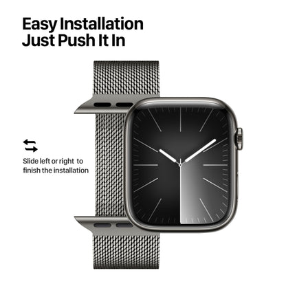 For Apple Watch SE 44mm DUX DUCIS Milanese Pro Series Stainless Steel Watch Band(Graphite) - Watch Bands by DUX DUCIS | Online Shopping UK | buy2fix