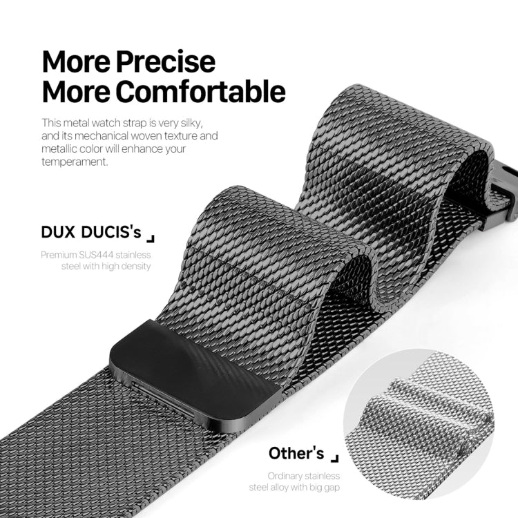 For Apple Watch Series 2 38mm DUX DUCIS Milanese Pro Series Stainless Steel Watch Band(Black) - Watch Bands by DUX DUCIS | Online Shopping UK | buy2fix