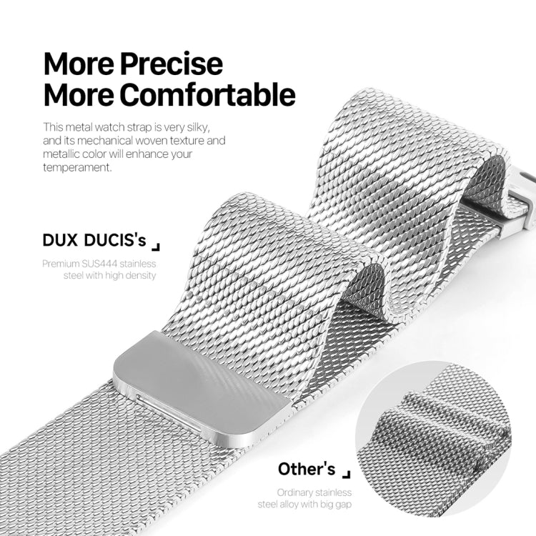 For Apple Watch 42mm DUX DUCIS Milanese Pro Series Stainless Steel Watch Band(Silver) - Watch Bands by DUX DUCIS | Online Shopping UK | buy2fix