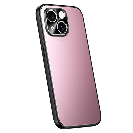 For iPhone 15 R-JUST RJ-61 Electroplating Frosted TPU + PC Phone Case(Pink) - iPhone 15 Cases by R-JUST | Online Shopping UK | buy2fix