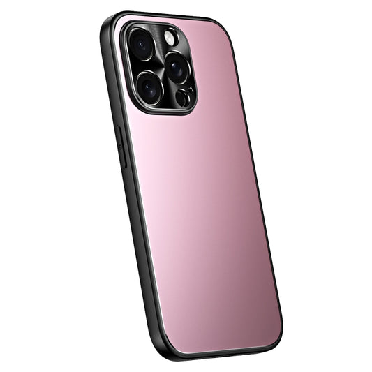 For iPhone 15 Pro Max R-JUST RJ-61 Electroplating Frosted TPU + PC Phone Case(Pink) - iPhone 15 Pro Max Cases by R-JUST | Online Shopping UK | buy2fix