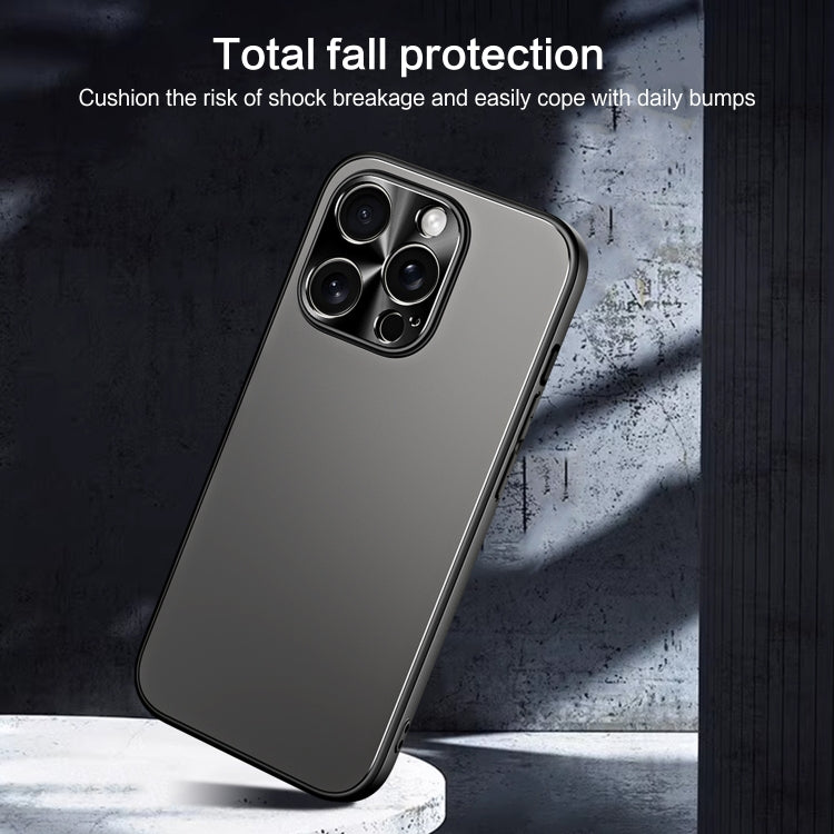 For iPhone 13 Pro R-JUST RJ-61 Electroplating Frosted TPU + PC Phone Case(Grey) - iPhone 13 Pro Cases by R-JUST | Online Shopping UK | buy2fix